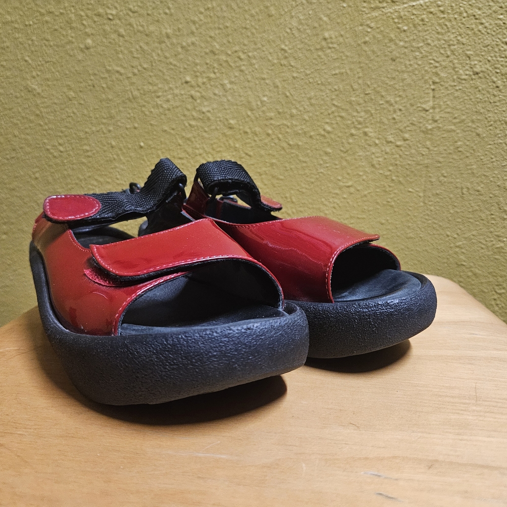 Vibrant Red Sandals By Wolky Size 8